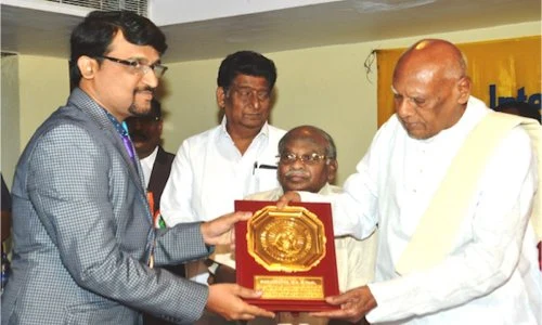 Receiving the Dr. A.P.J. Abdul Kalam Award